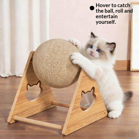 Cat Scratching Ball Vertical Sisal Post