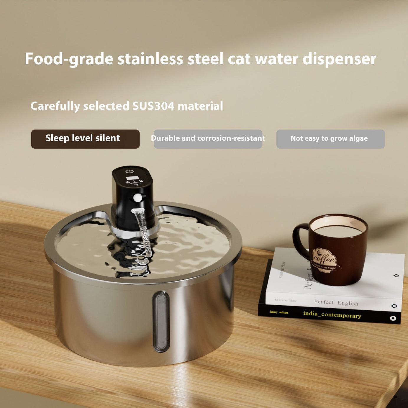 Cat Water Fountain Stainless Steel Constant Temperature Heating