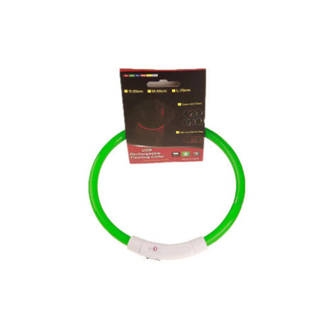Pet Flashing Collar USB Rechargeable Glowing Necklace Safety Light