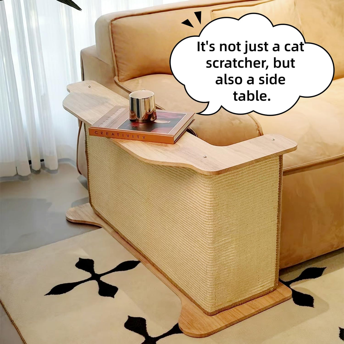 Shaped Sofa Couch Corner Cat Scratching Post Sisal Scratch Pad Mat