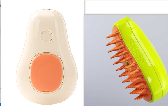 Steamy Cat Brush Dog Grooming Comb Electric Self Cleaning Steam