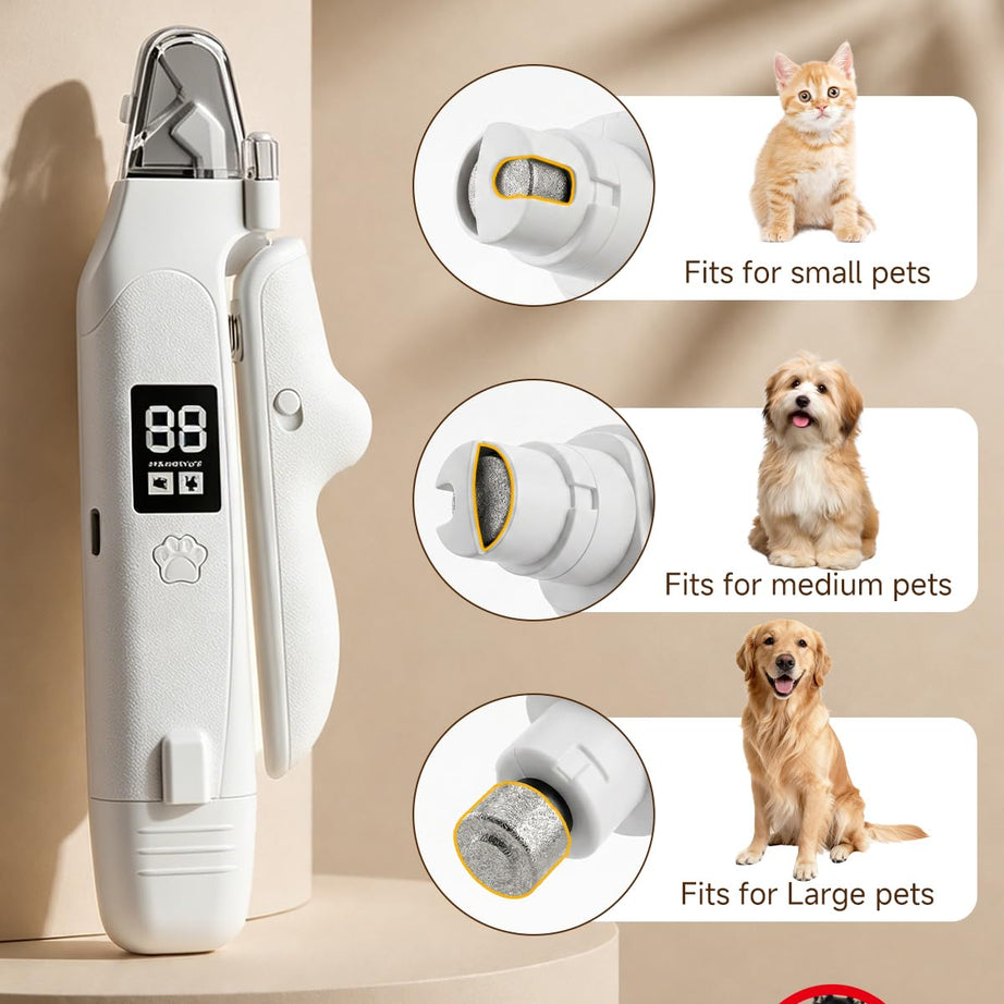 Dog Nail Clippers With Light 2-in-1 Clipper Grinder Trimmer