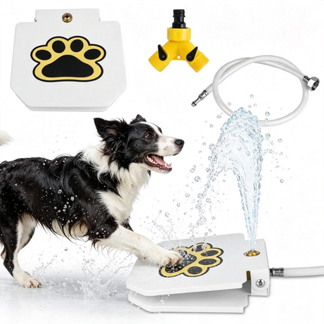 Dog Water Fountain Outdoor No Electricity Step-on Activated Pet