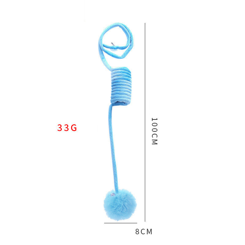Cat Toy Self-hi Sucker Spring Rabbit Hair Ball Interactive Play Pet