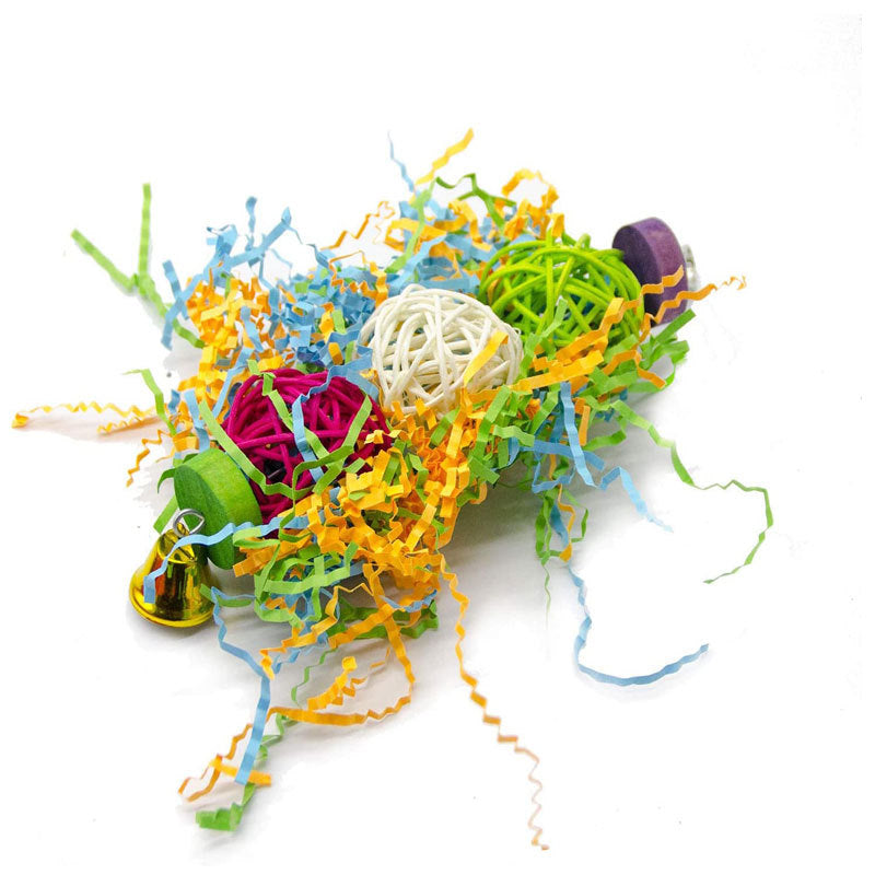 3pcs Bird Toy Parrot Gnawing Supplies Utensils Brushed Rattan Ball
