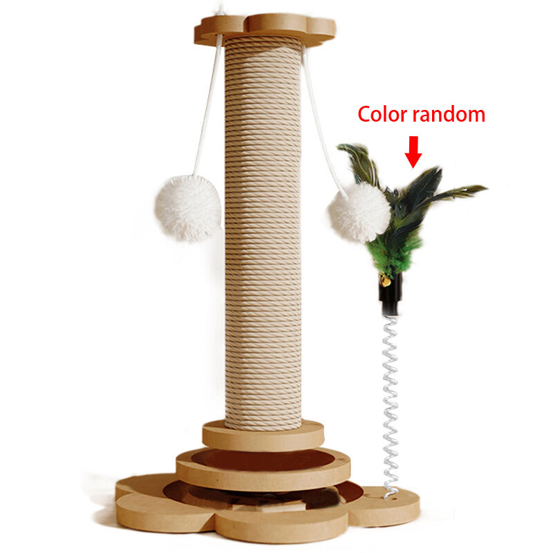 Large Tall Cat Scratching Post Strong Natural Sisal Pole Heavy Duty