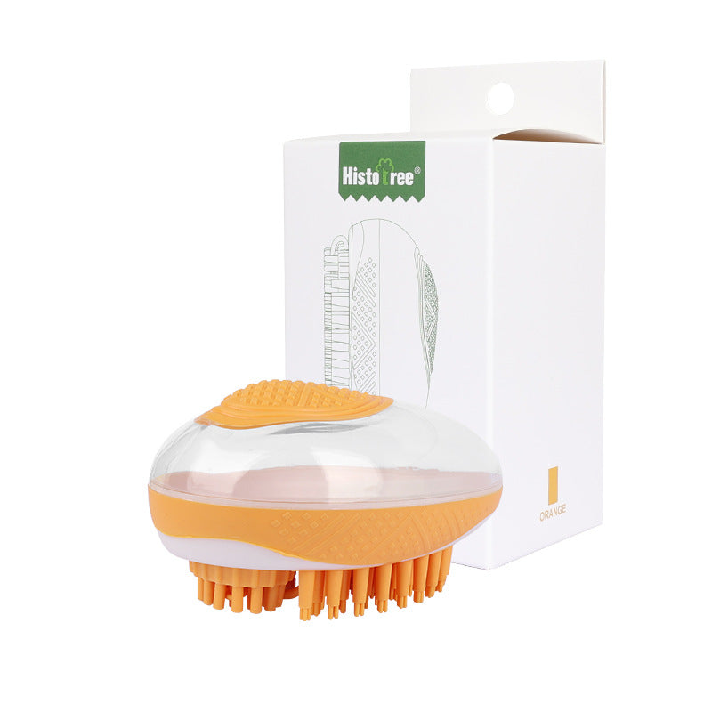 Dog Cat Bath Brush 2-in-1 Pet Spa Massage Comb Soft Silicone Pets