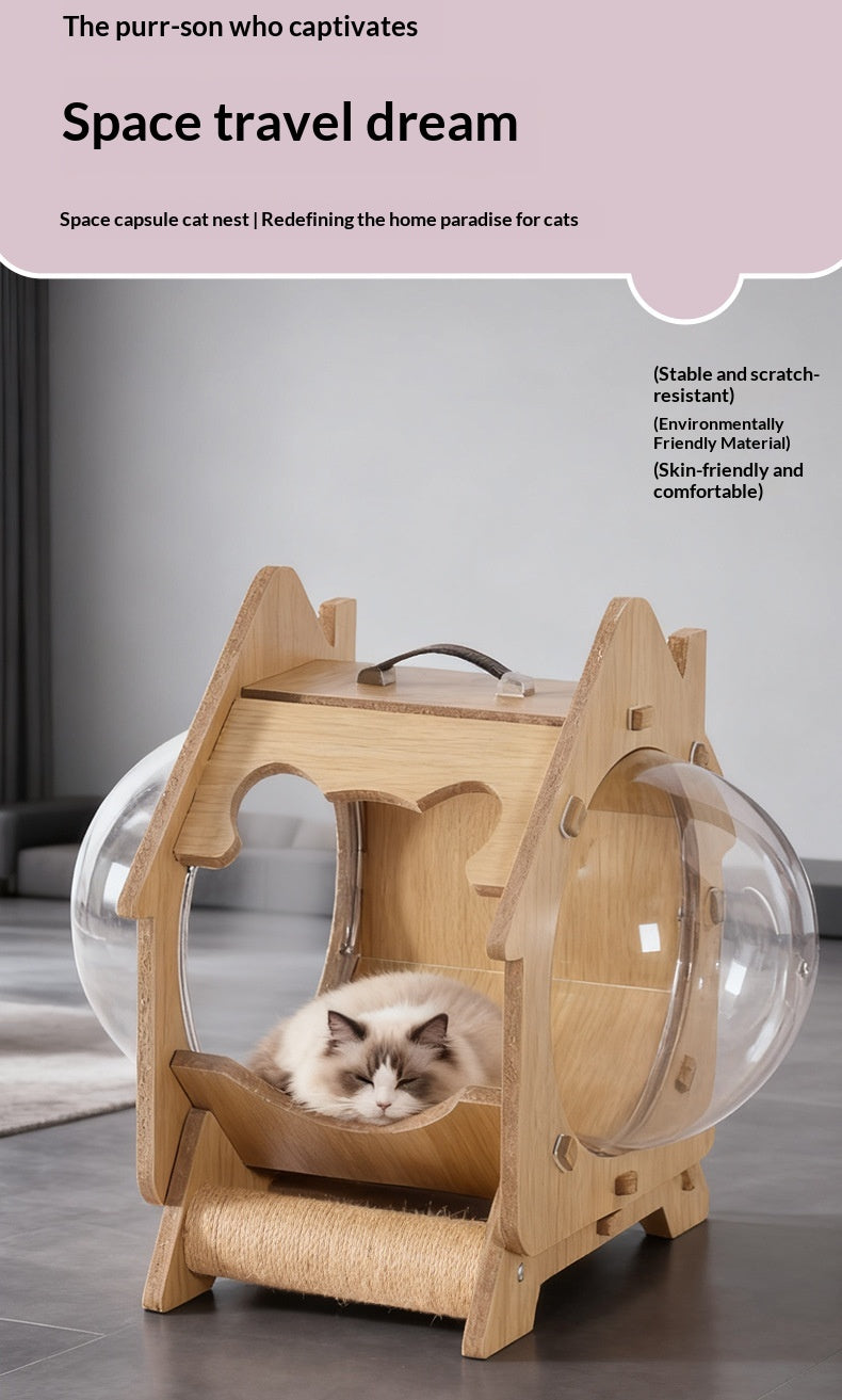 Transparent Capsule Extra-large Bed Multi-functional Scratching