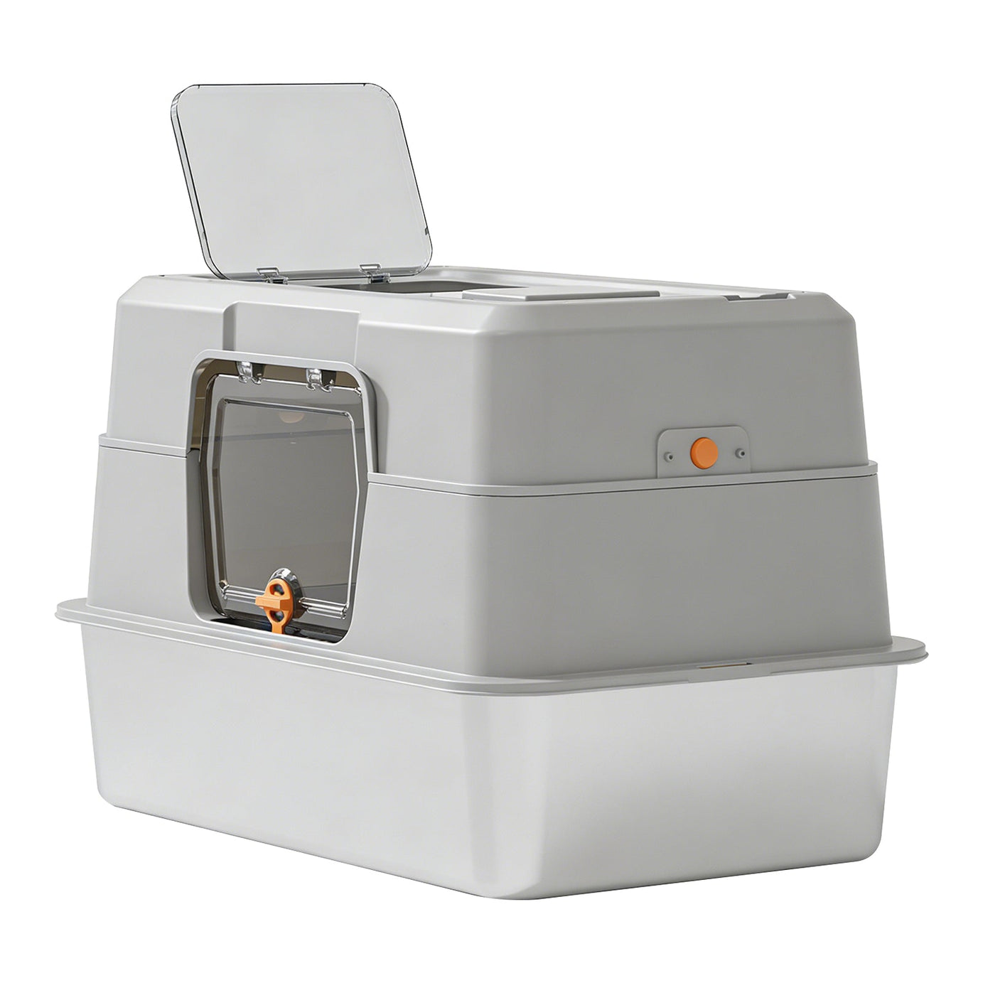 Only Self Pickup---fully Enclosed Stainless Steel Cat Litter Box