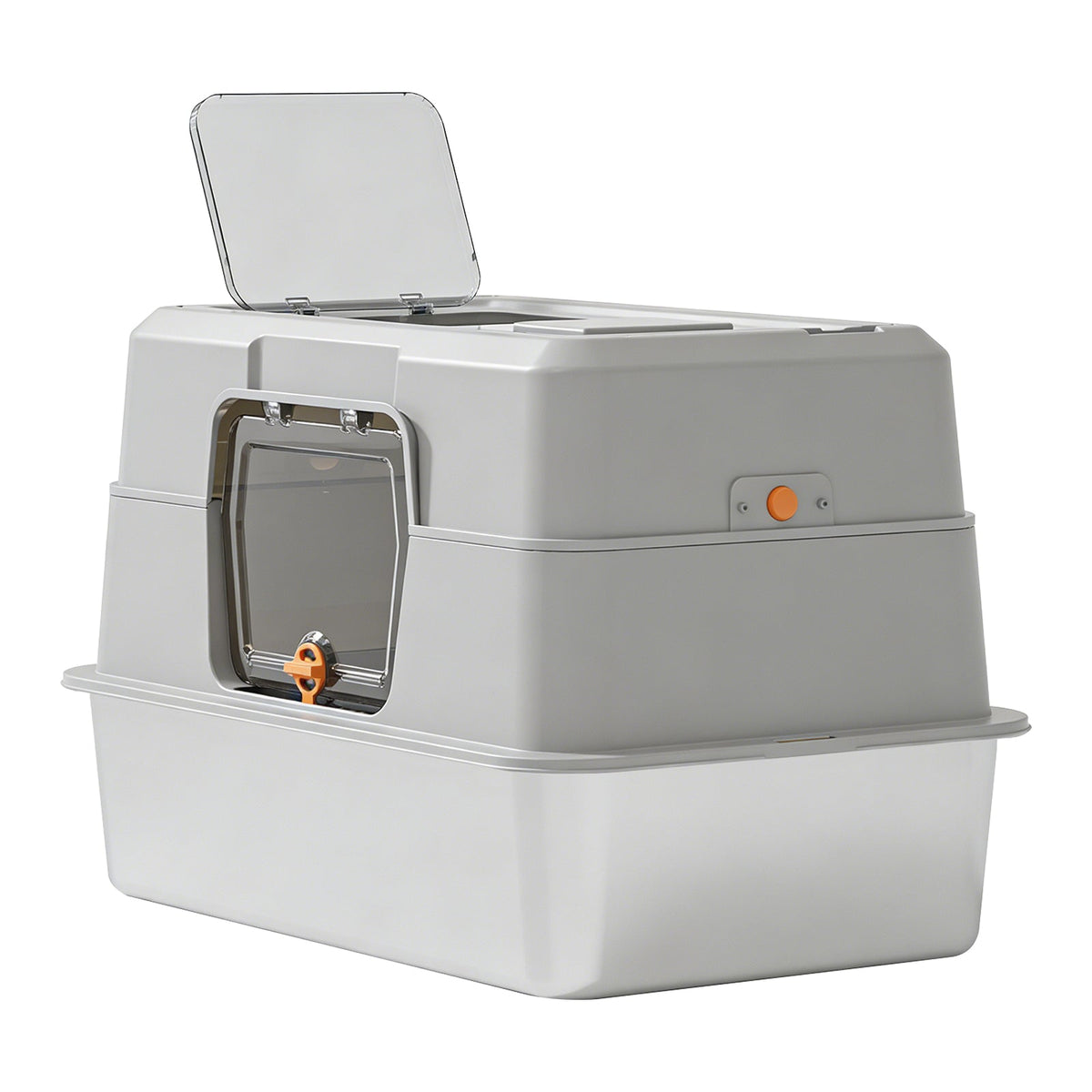 Only Self Pickup---fully Enclosed Stainless Steel Cat Litter Box