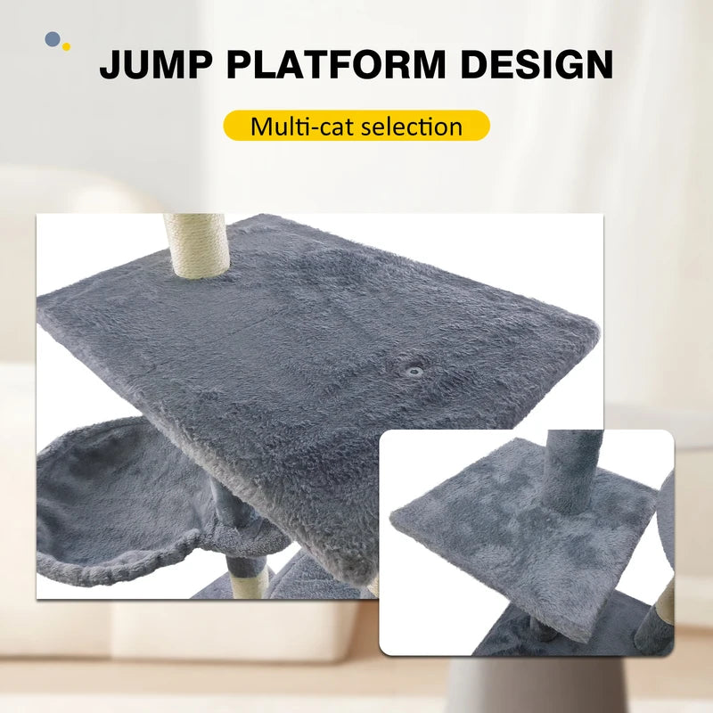 Multi-storey Cat Tree Tower With Scratching Post Climbing Plush
