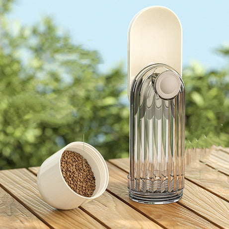 2-in-1 Pet Water Cup Segment Design Green Dog Walking Portable