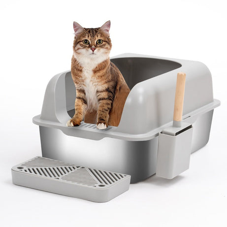 Alloy Litter Box Easy To Clean Widen And Thicken Leak-proof Sand