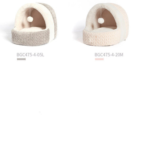 Four Seasons Universal Cat Bed Semi-enclosed House Dog Kennel
