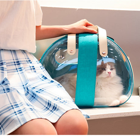 Double Fish Transparent Dog Bag Puppy Cat Cane Backpack Accessory