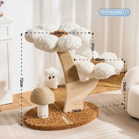 Compact Space-saving Cat Tree With A Cozy Nest And A Durable