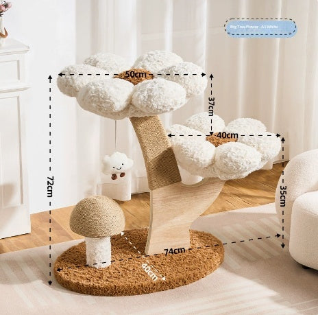 Compact Space-saving Cat Tree With A Cozy Nest And A Durable