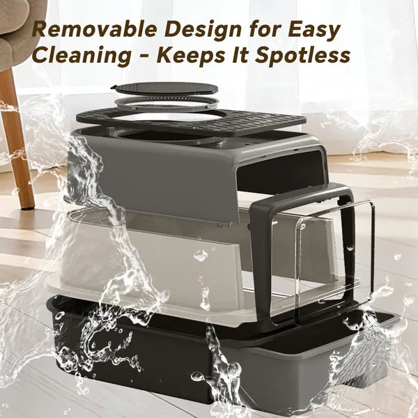 2026 Top-rated Cat Litter Box Pull-out Drawer No Scoop Needed Fits