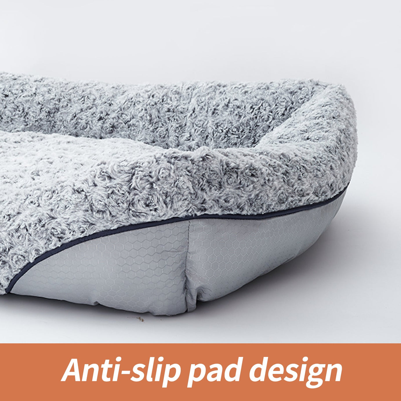 Swirl Rose Velvet Dog Beds For Small Medium Dogs Removable Cushion