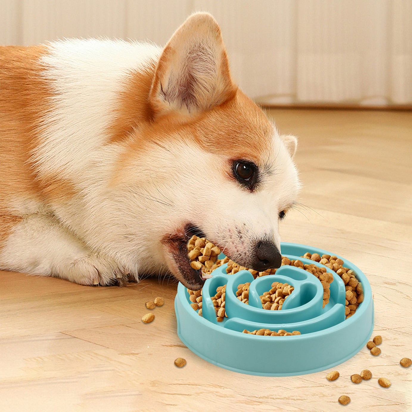 Slow Feeder Dog Bowls Silicone Puzzle Bowl For Healthy Eating Puppy