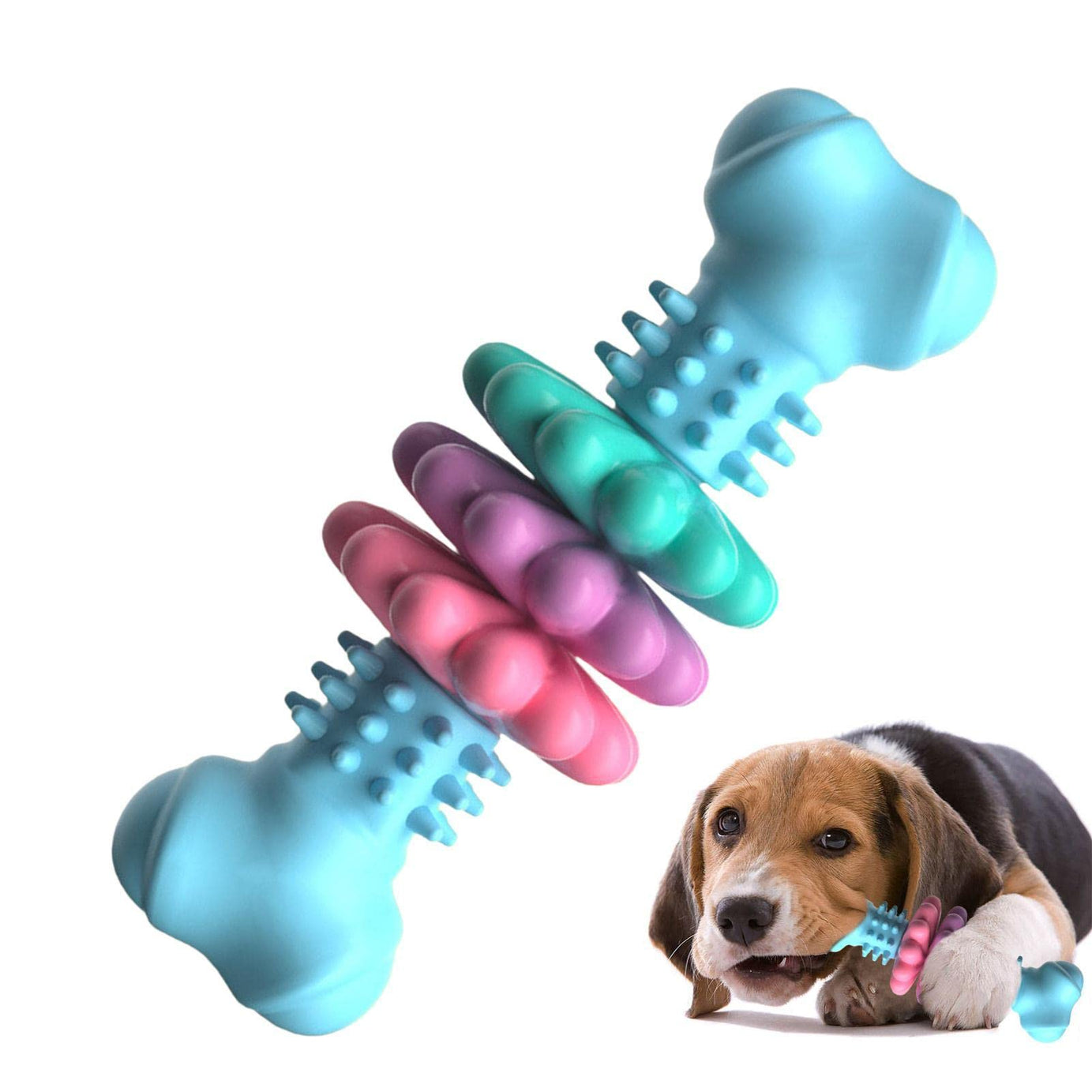 Dog Chew Toy Bone Type Dogs Teeth Cleaning Toys Indestructible Tpr