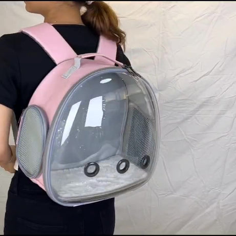 Pet Backpack Hamster Carrier Transparent Small Animal Guinea Pig
