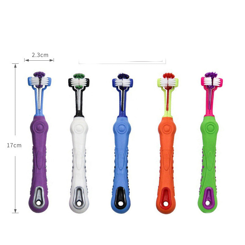 Pet Dental Supplies Fingers Double-headed Toothbrush Teeth Cleaning