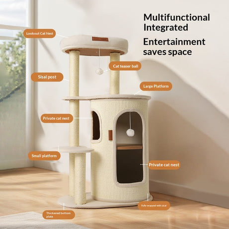 Cat Bed Climbing Frame And Scratching Post Self Entertainment Tree