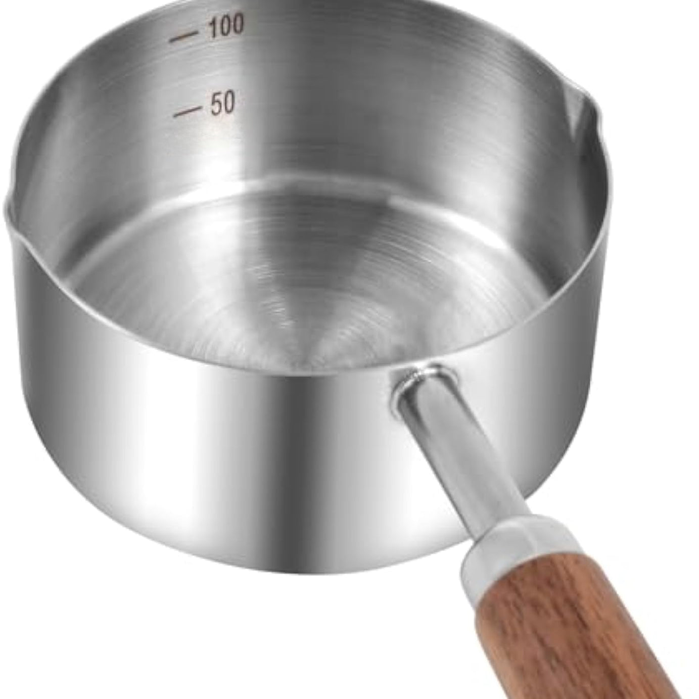 Dog Food Scoop 304 Stainless Steel Pet Measuring Cup With Wooden