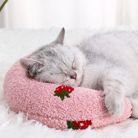 Little Pillow For Cats Fashion Neck Protector Deep Sleep Puppy (Blue & Blue1)