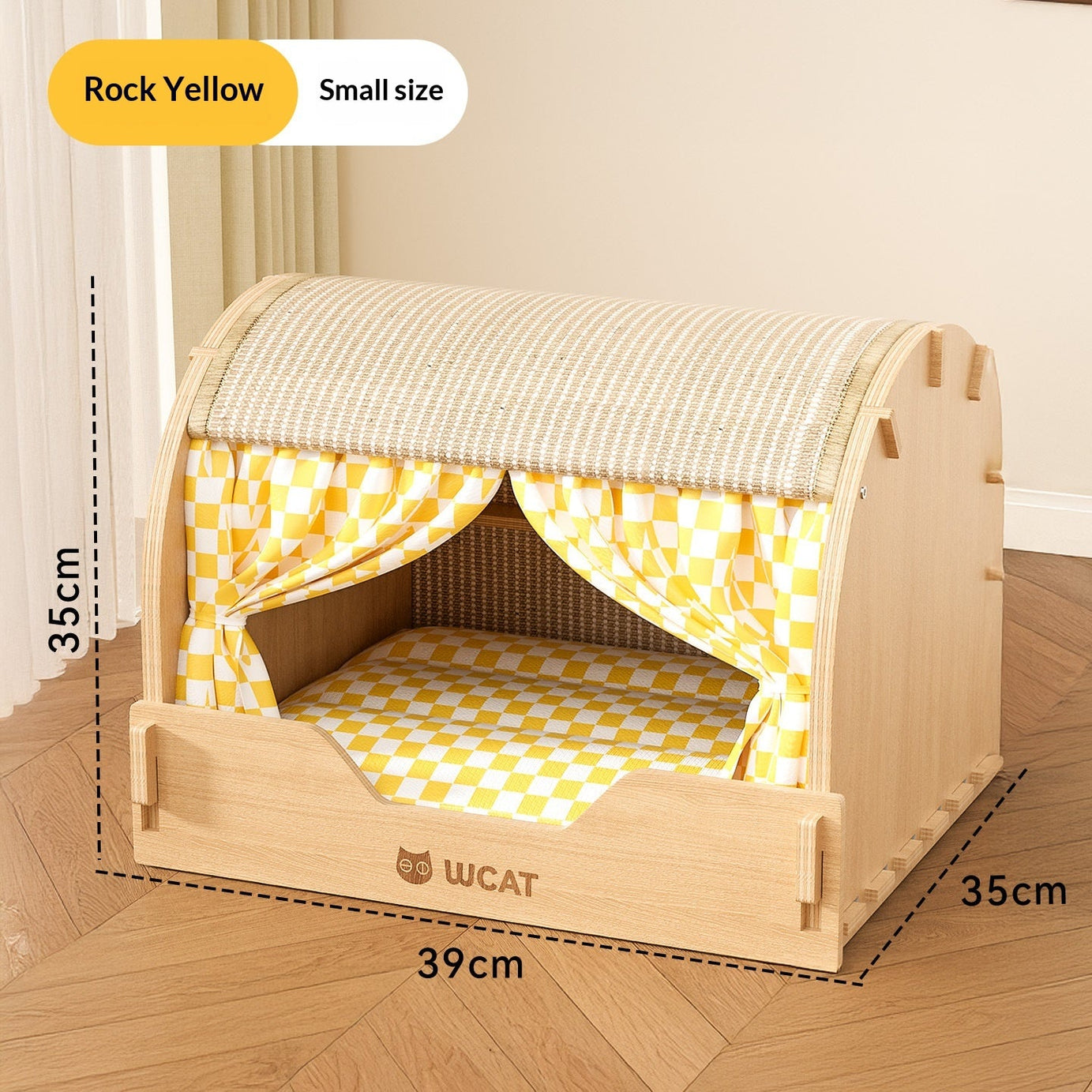 Four-season All-in-one Cat Bed With Scratching Post And Drawer