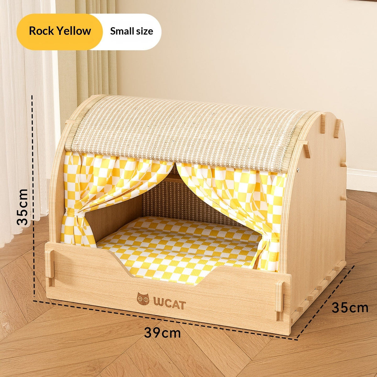 Four-season All-in-one Cat Bed With Scratching Post And Drawer