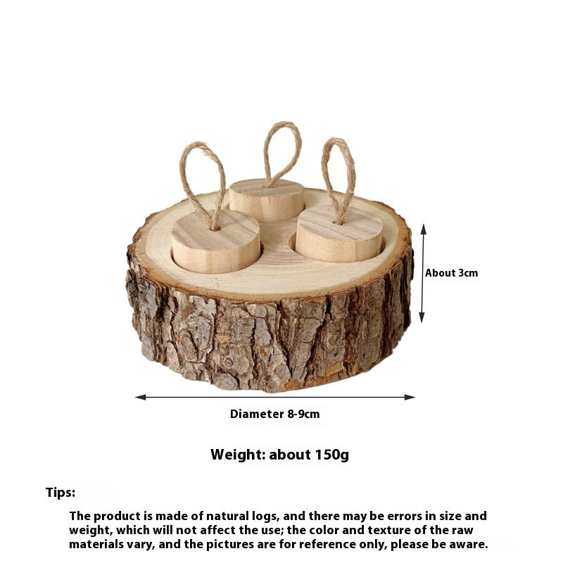 Wooden Pet Foraging Snack Box Rabbit Guinea Pig Molar Educational