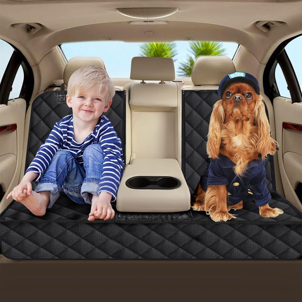 1pc Dog Car Seat Cover Waterproof Scratchproof Pet Rear Protector