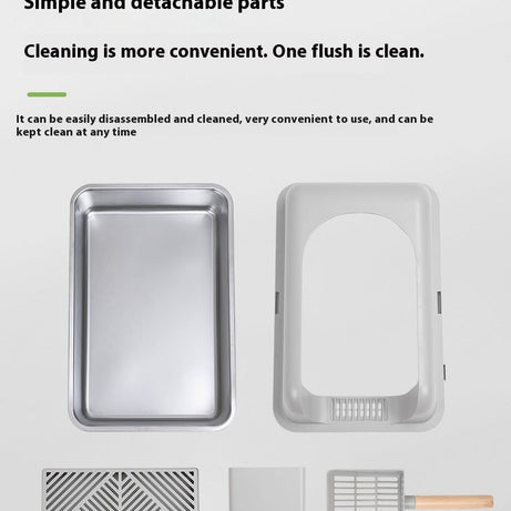 Alloy Litter Box Easy To Clean Widen And Thicken Leak-proof Sand