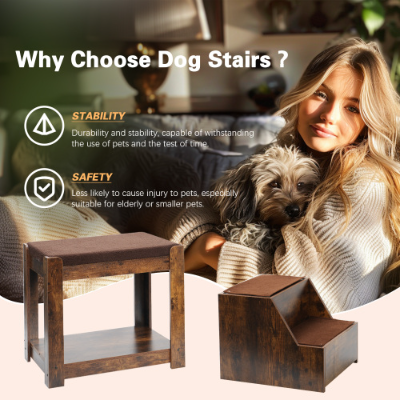 Pet Bunk Bed With Removable Step For Dogs And Cats Multi-level