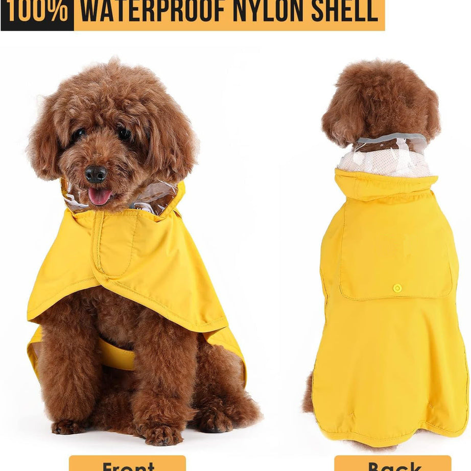 Dog Raincoat Waterproof Soft Breathable Rain Jacket For Small