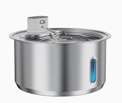 304 Stainless Steel Wireless Plug-free Pet Water Fountain