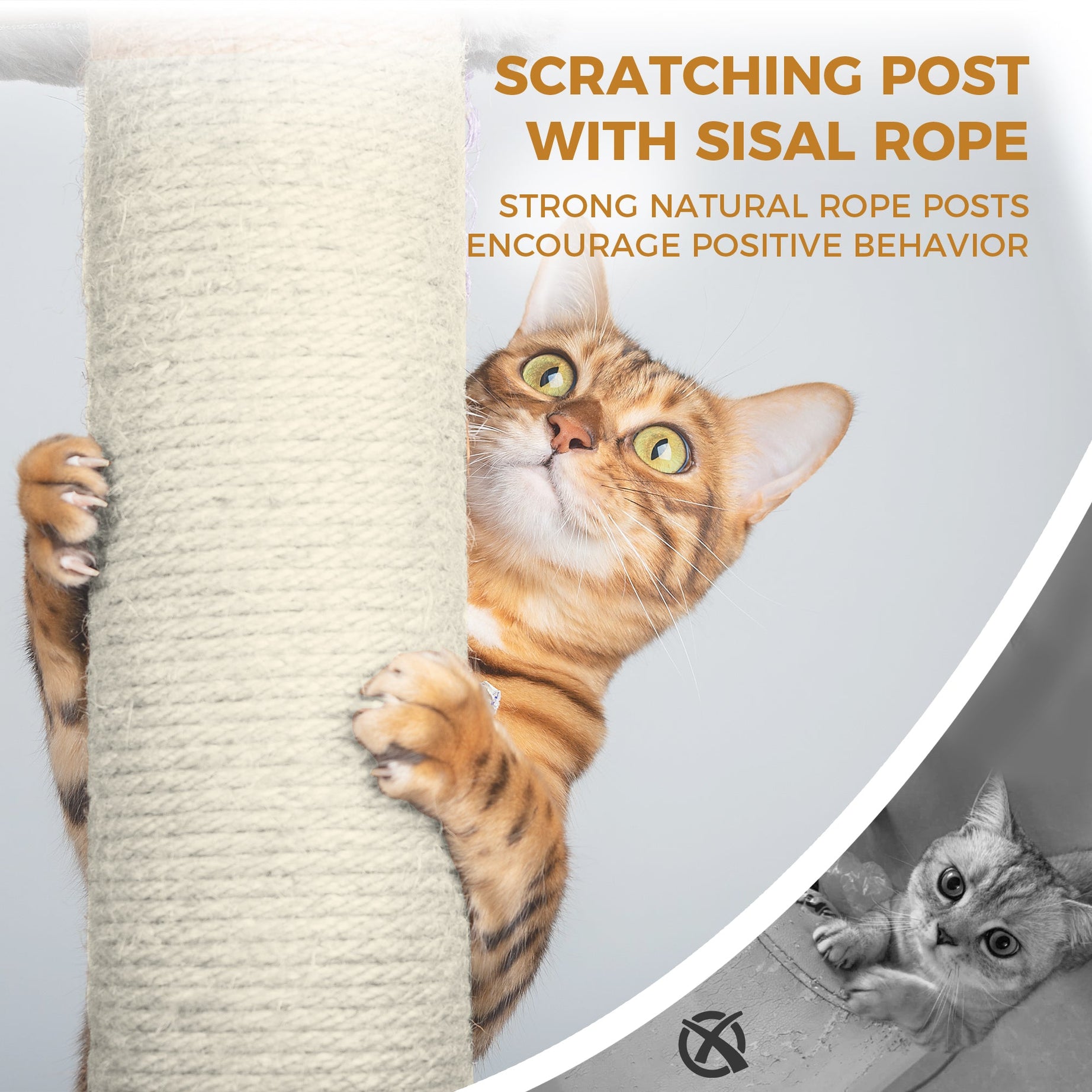 84 In Beige Cat Tree Tower With Large Condo Sisal Scratching Post