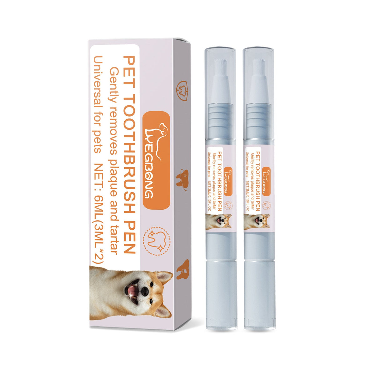 Yegbong Pet Toothbrush Pen For Dogs And Cats Removes Tartar
