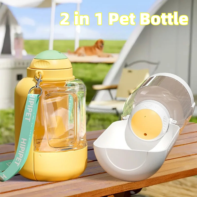 2-in-1 Dog Large Capacity Pets Out Drinking Pot Cat Water Dispenser