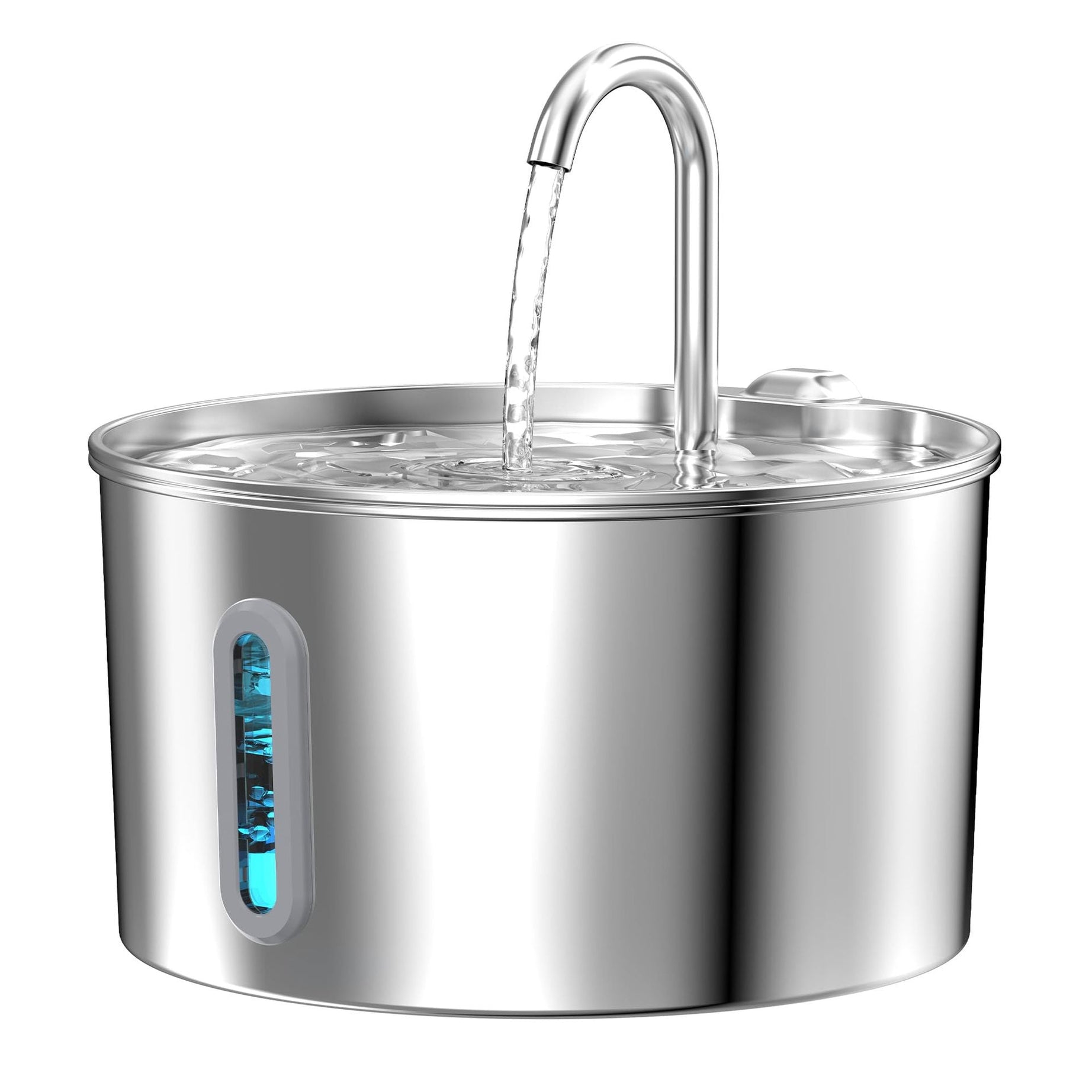 Cat Stainless Steel Water Fountain With Automatic Circulation