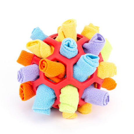 Pet Dog Sniff Snack Puzzle Ball Snuffle Canine Enrichment Nose Pad