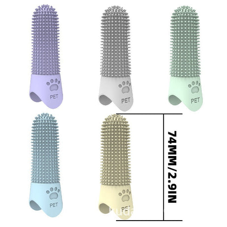360 Angle Pet Finger Toothbrush For Small Medium And Large Dogs