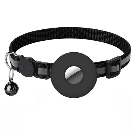 Airtag Pet Collar With Bell Reflective Adjustable Anti-lost Cat Dog