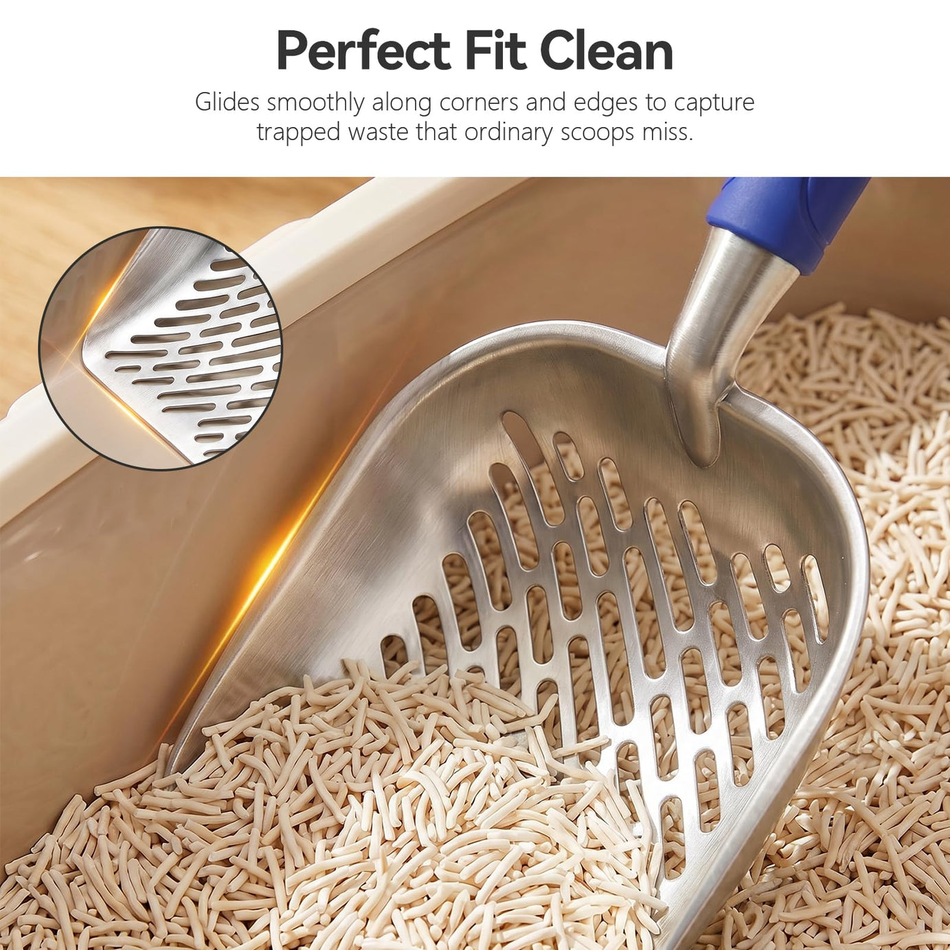 Cat Litter Scoop Kitty Metal Scooper Heavy Duty Aluminum Deep