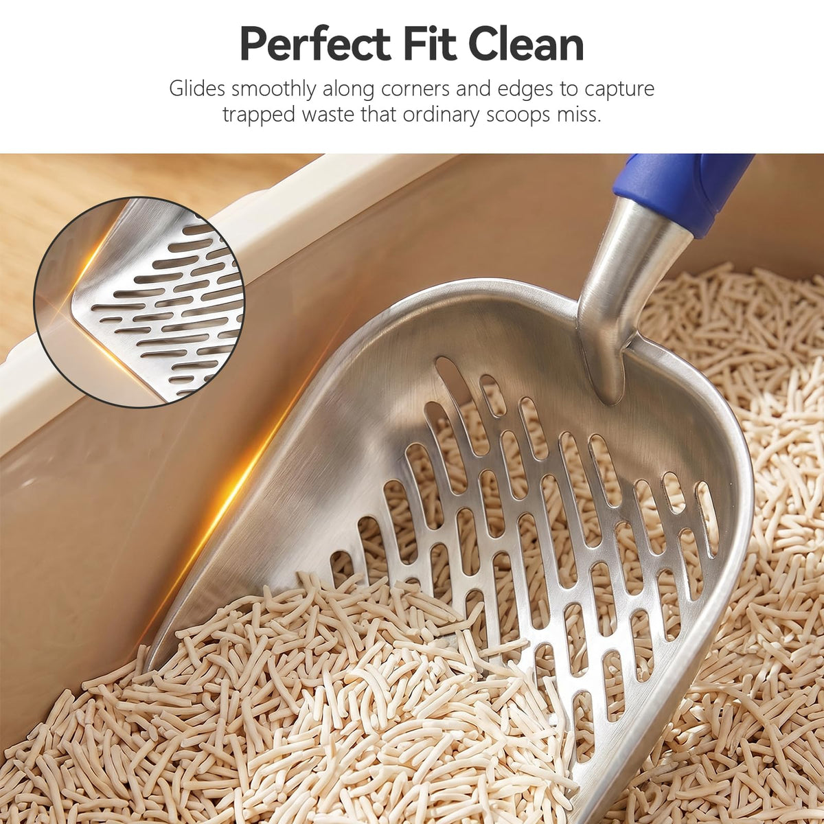 Cat Litter Scoop Kitty Metal Scooper Heavy Duty Aluminum Deep