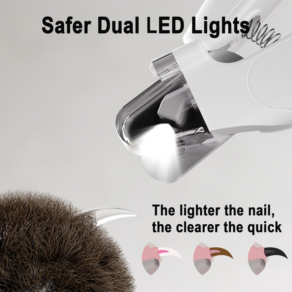 2-in-1 LED Light Cat Anti-blood Nail Grinder Dog Pet Clipper Animal