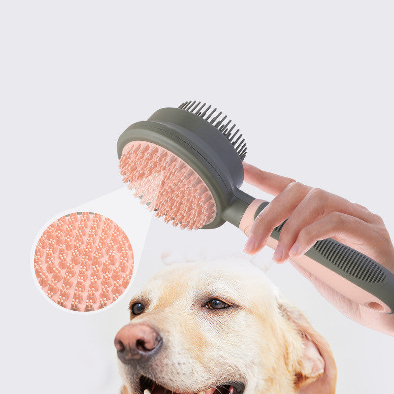 Pet Hair Removal Comb Cat Brush Self Cleaning Slicker Double-sided