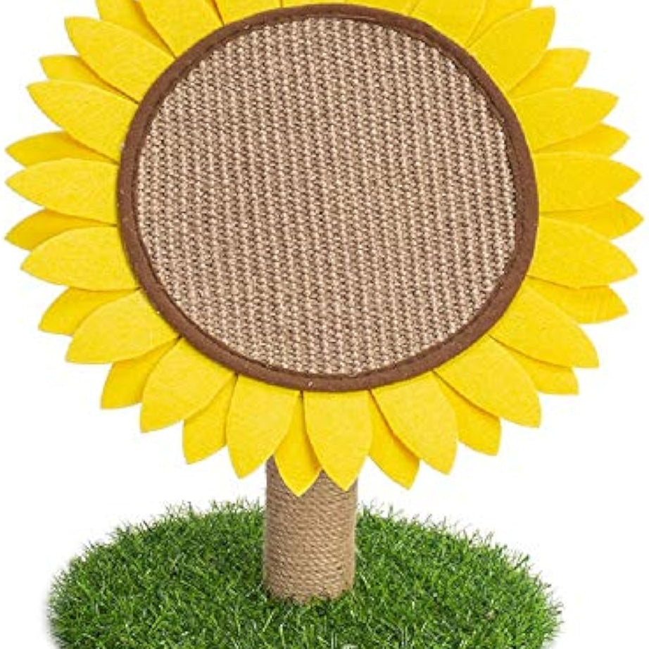 Sisal-covered Cat Claw Scratcher Pole With Sunflower Scratching